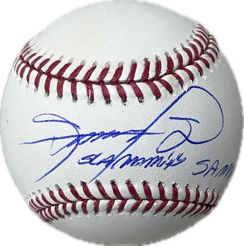Sammy Sosa Signed Autographed OML Baseball JSA Authenticated Slamming Sammy