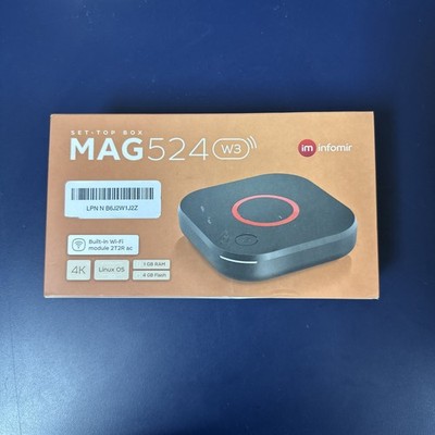 Infomir MAG524 W3 Set-Top Box - 2.4G/5G WiFi HDMI USB 4K HDR With HEVC Support