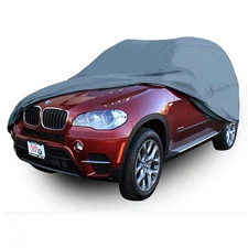 FH Group Universal Fit Car Cover for SUV Water Resistant UV Snow Heat Dust, Gray