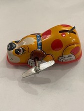Vintage Tin Wind Up Dog Toy Hero 1128 Made In Japan