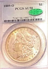 1889 O Morgan gorgeous AU-58 graded by PCGS  "VAM 13 I"  free shipping