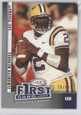 2007 SAGE Auto Football First Card 28/99 JaMarcus Russell #07-JR Rookie RC 0b0. rookie card picture
