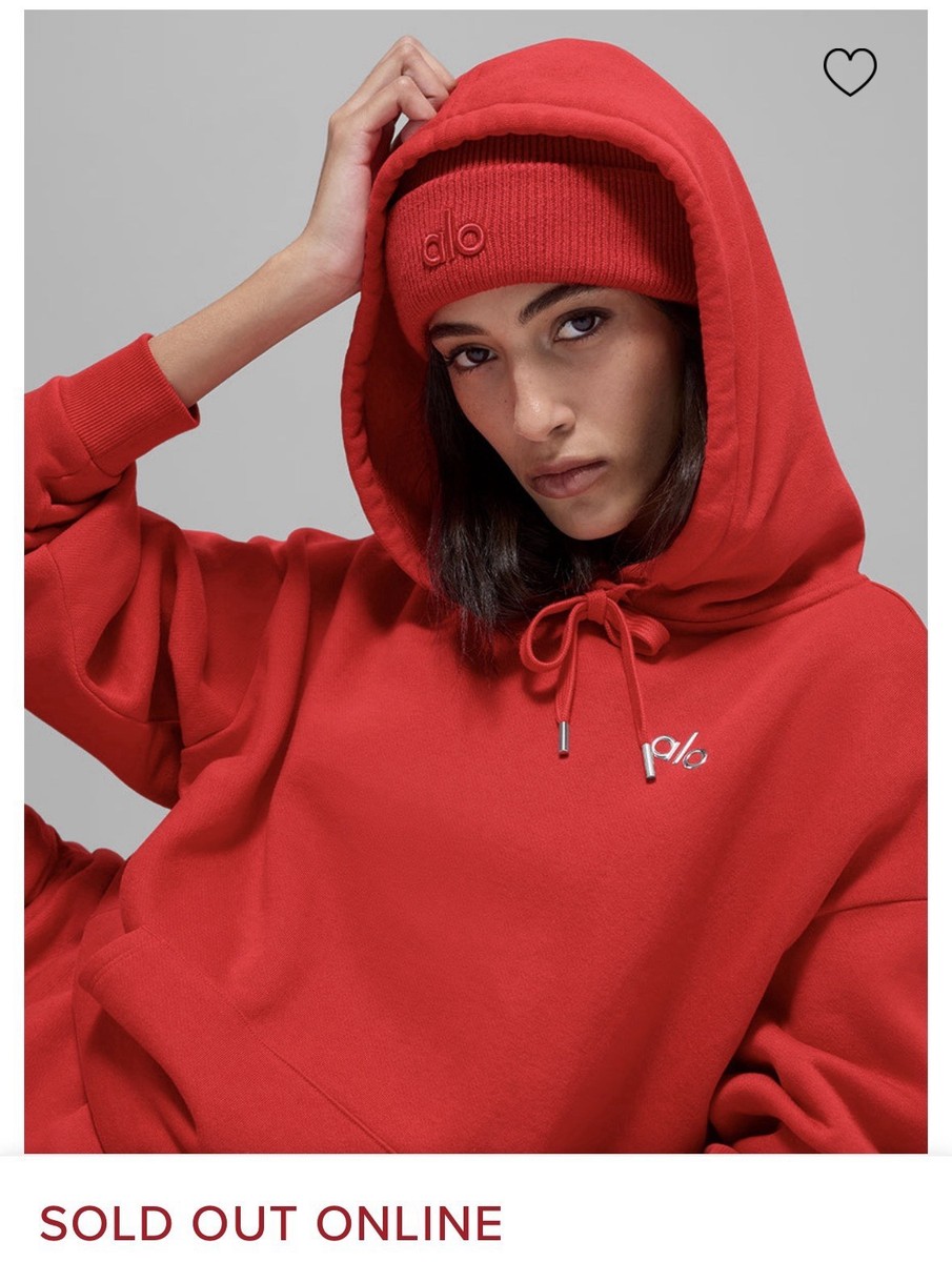 Alo Accolade Hoodie Bright Red Size Small | eBay