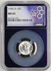 1945 D 10C NGC MS 65