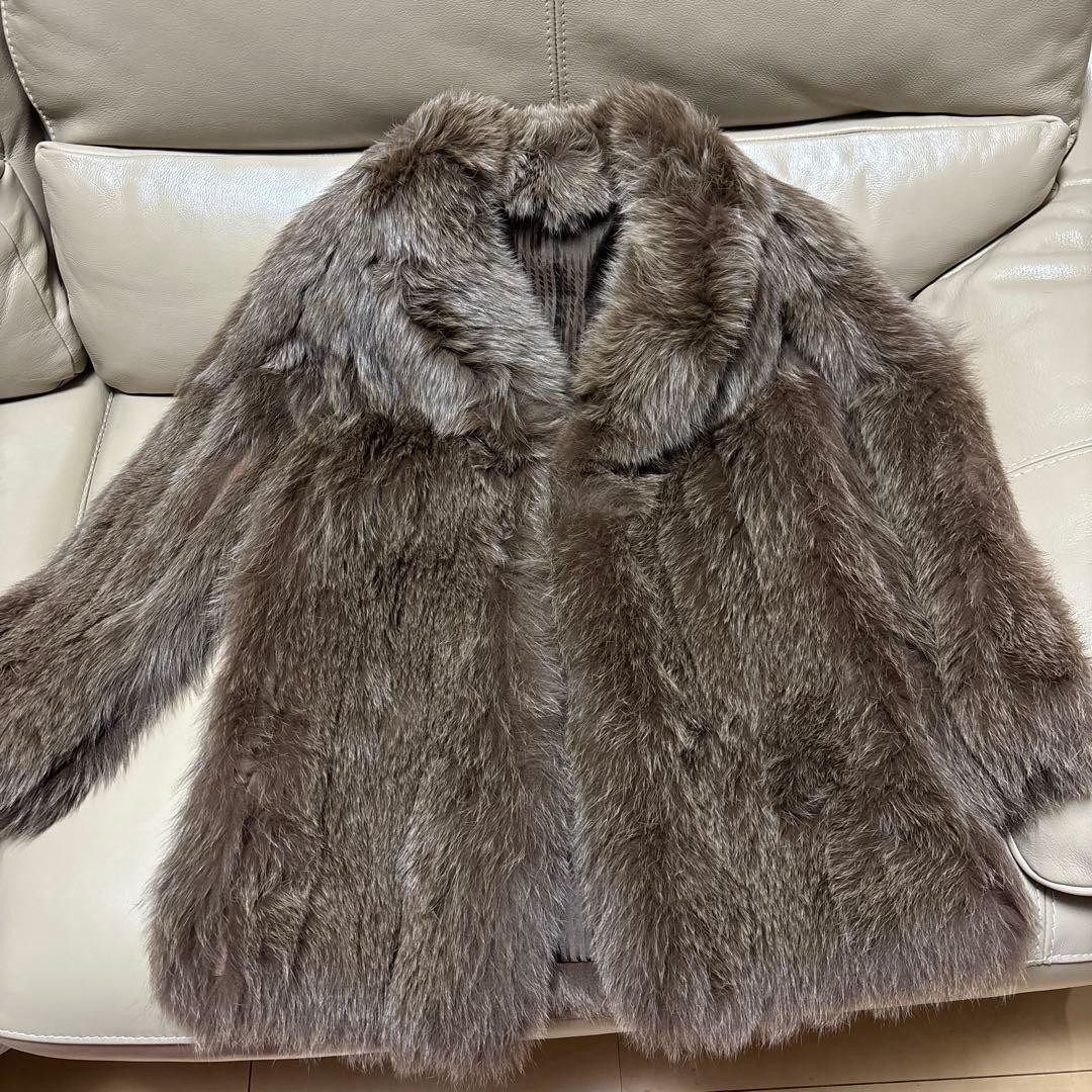 SAGA FURS Mink Fox SELECTED Brown Women's Long Coat G03152148