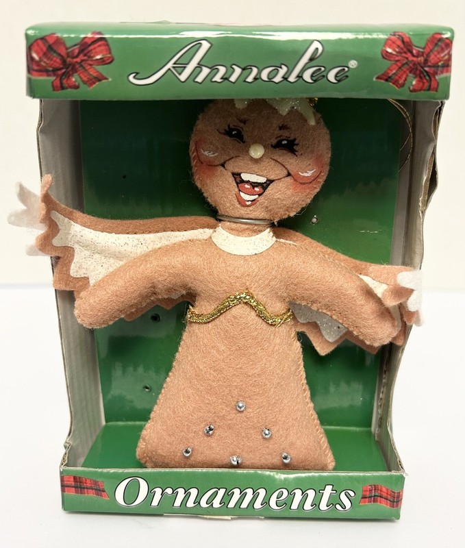 Annalee Dolls GINGERBREAD ANGEL Christmas Ornament 4.5" Plush MIB 701710