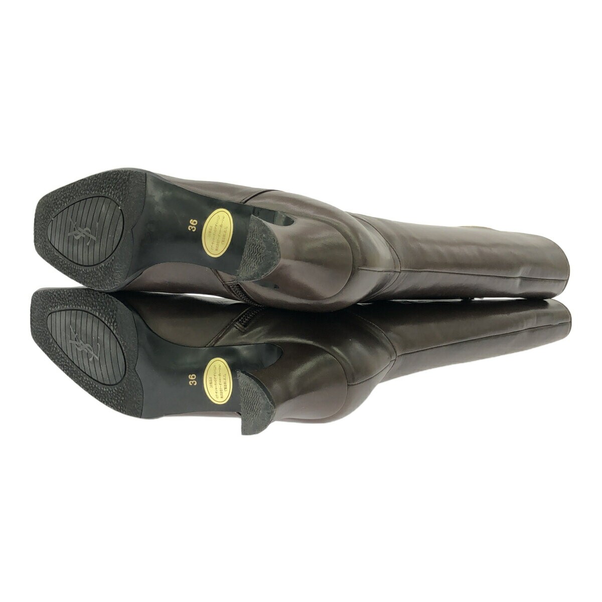 Saint Laurent Boots Shoes EU 36 US 6 Leather Brown Authentic thumbnail 3