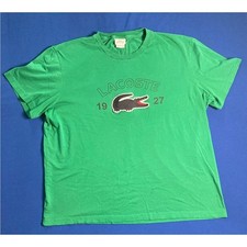 VTG Lacoste Sport Green Large Patch Logo T-Shirt 1927 - Hard To Find Read