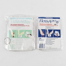 Lot of 2 Floss-A-Way Organizers for Embroidery Floss  Threads Organizing