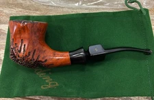 Erik Nording Tobacco Pipe Rust Saddle Unsmoked Handmade Carved