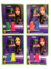 Comb in Hair Color Costume Neon Temporary Red Blue Orange Green Purple Yellow