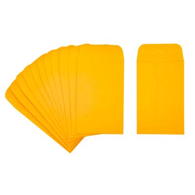#1 100 Piece Coin Envelopes 2.25'' x 3.5'' with Gummed Flap Small Parts Envelop...