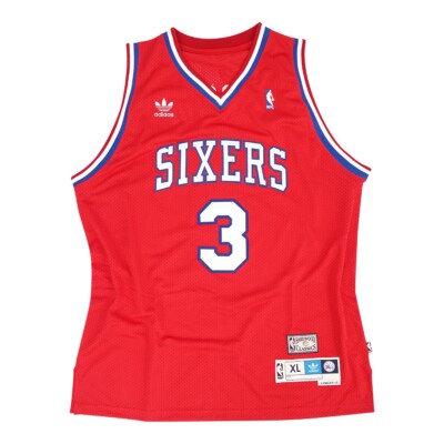 Allen Iverson signed Philadelphia 76ers Adidas Red Soul Swingman