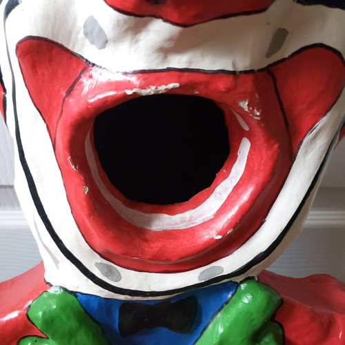 VTG. 40'S CARNIVAL CLOWN TOSS GAME MADE IN SPAIN (WOOD & PAPER MACHE) - Picture 4 of 13