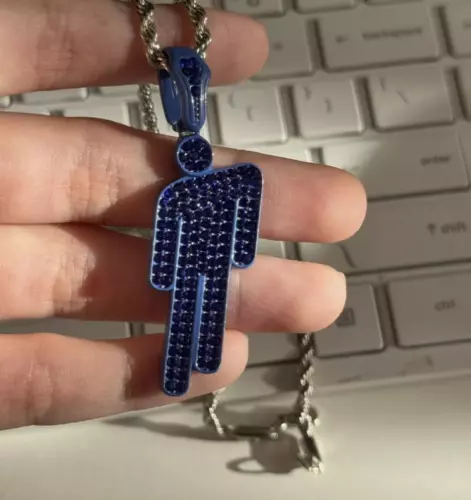 Billie Eilish inspirierte blaue Blohsh Halskette Legierung Christmas Gift - Bild 2 von 5