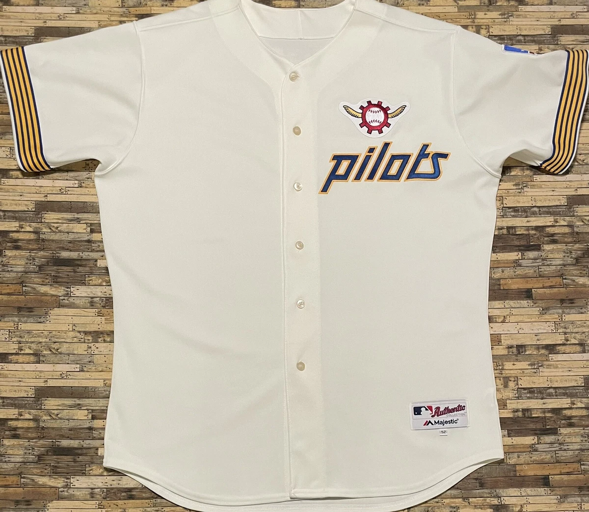 Rare Majestic Seattle Pilots Baseball Jersey