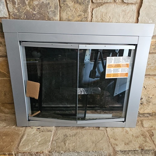 Pleasant Hearth Alpine Collection Fireplace Glass Door Screen READ!!!