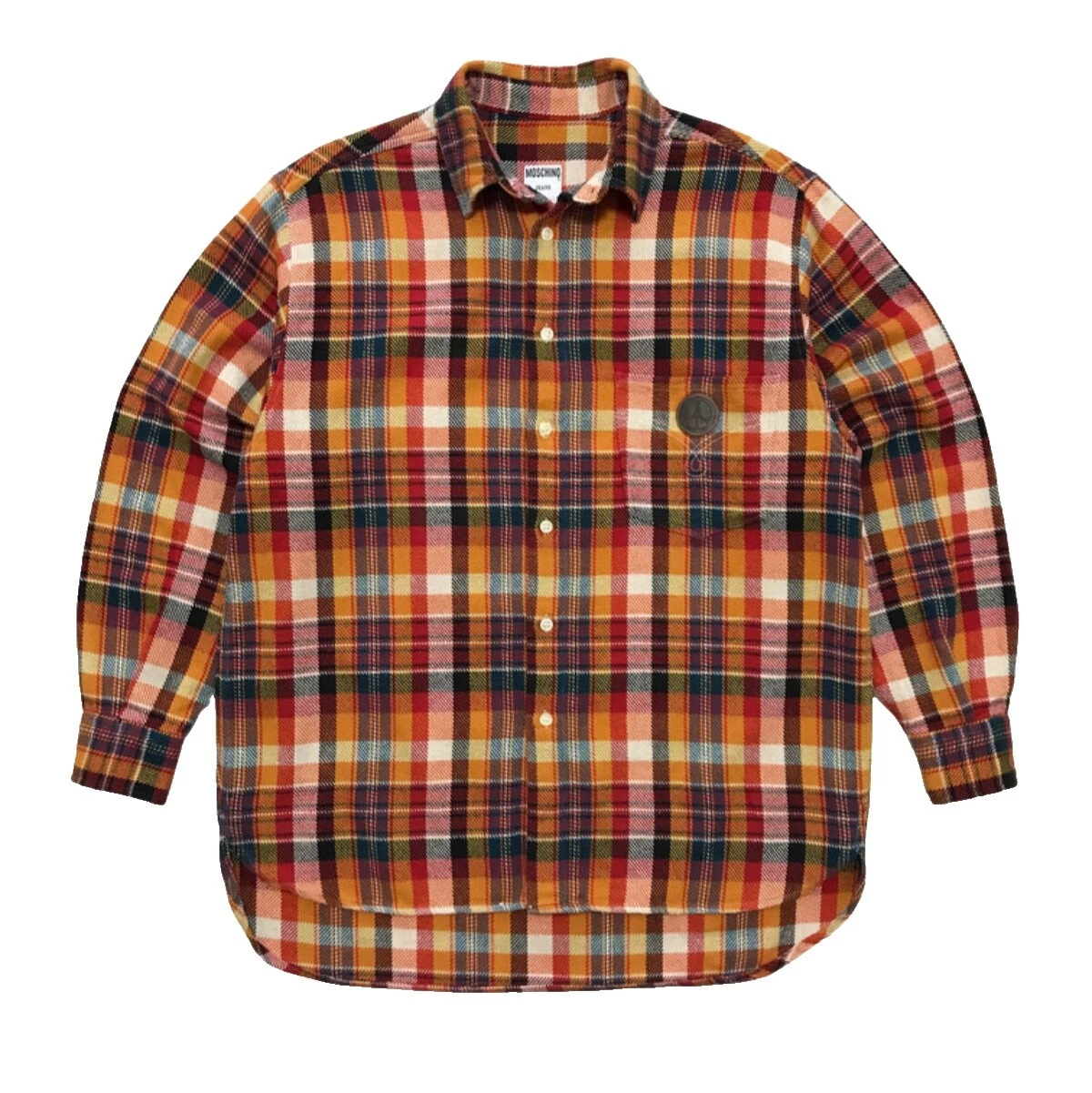 Moschino Long Sleeve Regular Size Casual Button-Down Shirts for Men