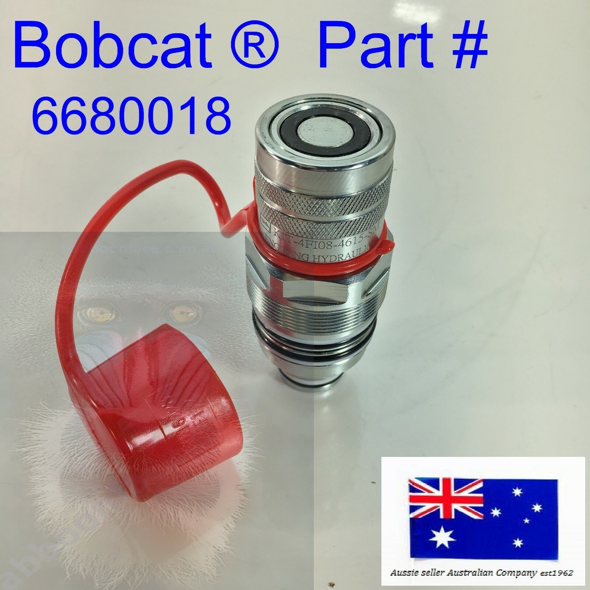 fits Bobcat FFI Flat Faced Female Auxiliary Hydraulic Coupler