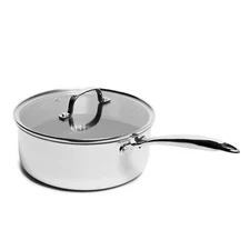 Stainless Steel Tri-Ply Non-Stick 2.7 Qt. Sauce Pan - Gas Induction 8" Saucepan