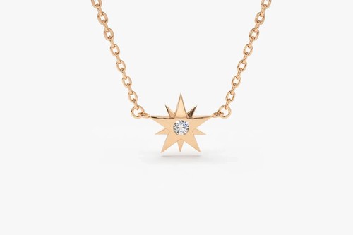 Moissanite Celestial Stars Necklace 925 Sterling Silver Pendant For Women