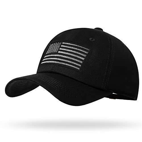 American Flag Hat Men Women Adjustable USA Baseball Cap Low One Size Black - Picture 2 of 8