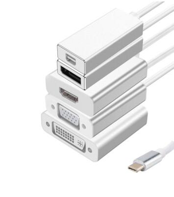 Type C USB C to HDMI DVI VGA DisplayPort Mini DP Cable Adapter Laptop Notebook