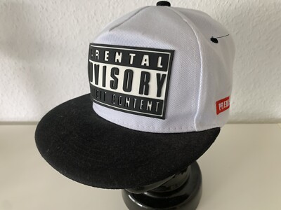 Baseballcap, Kappe, Parental Advisory - Explicit Content (weiß-scharz), Premier