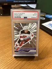 2023-24 UD Hockey Extended Simon Nemec Young Guns Outburst #727 PSA 8