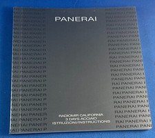 PANERAI RADIOMIR CALIFORNIA 3 DAYS INSTRUCTION WATCH VINTAGE