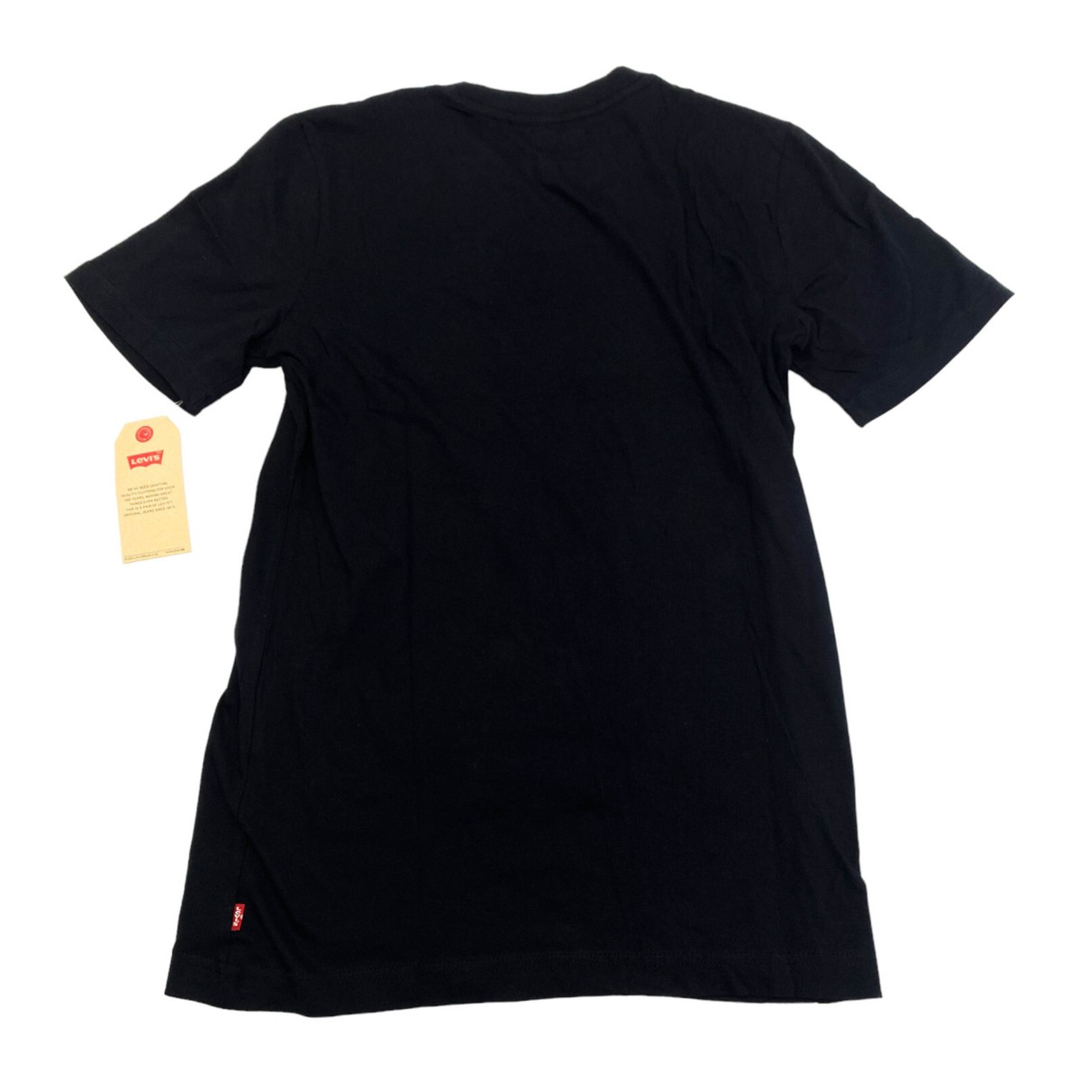 Levi's Boys Size L Short Sleeve Crew Neck T-Shirt Logo Camo Black
