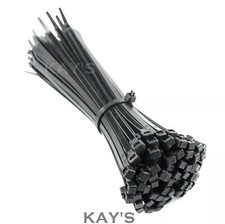 Black Cable Ties Nylon Zip Wraps High Quality Strong Small / Thin/  Long / Thick