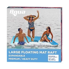 Aqua Ultimate Floating Water Mat – Heavy Duty Floating Island Pad wit