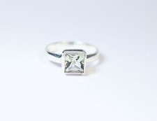 Ring Grüner Amethyst / facettiert / U 55  / 925. Sterlingsilber / neu