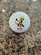 LOGO GOLF BALL-ORIGINAL DISNEY GOOFY FACE-YELLOW ATTIRE-OLDER LOGO