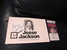 Jesse Jackson SIGNED Candidate Card JSA CERTIFIED 