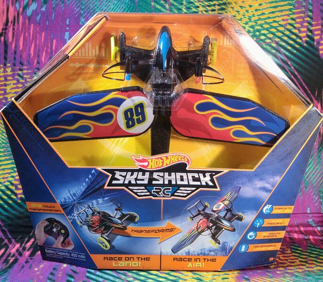 Hot Wheels Sky Shock RC Race on Land or Air Transforming Remote Control