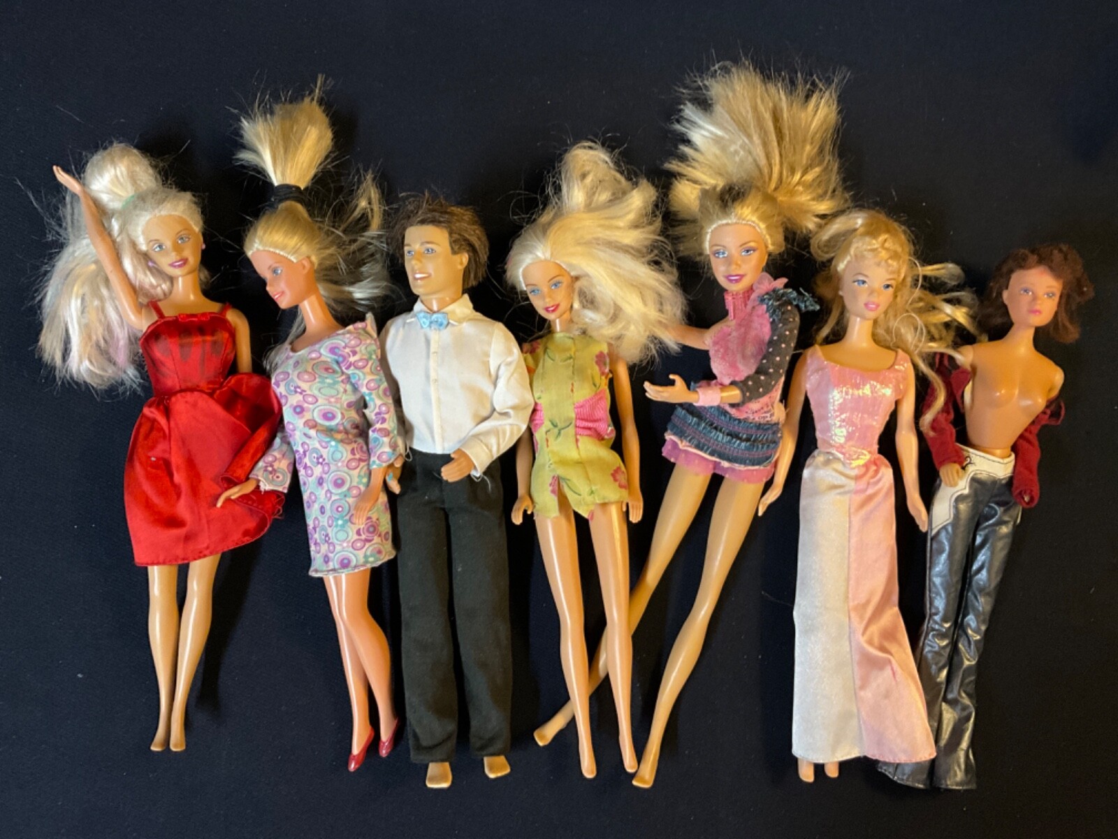 Lot of 7 Modern Barbie Dolls