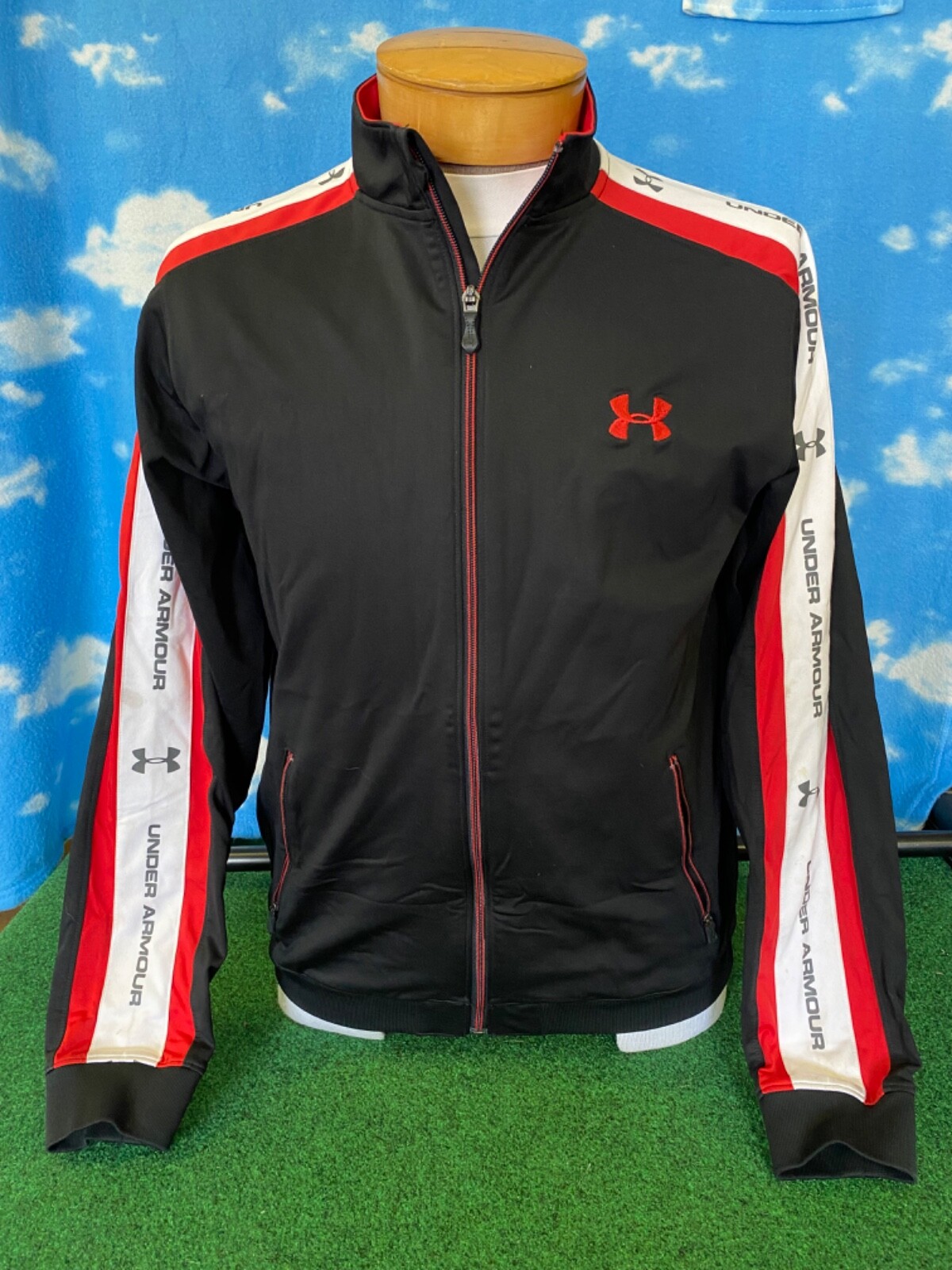 Under Armor Armour Jacket Medium Collared Full Zi… - image 1