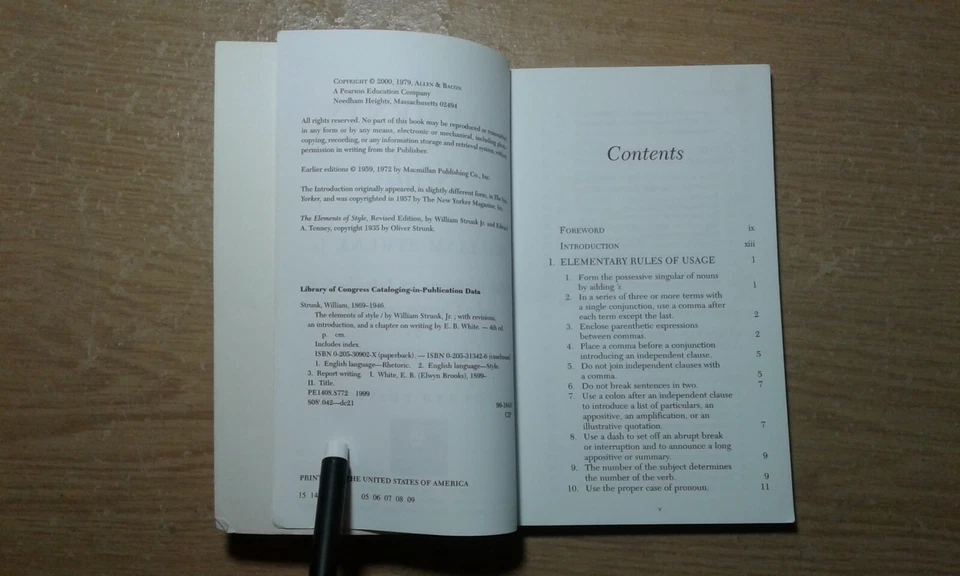 The Elements of Style William Shrunk E.B. White Fourth Edition - Image 3 of 4