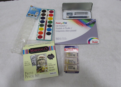 Pentel Oil Pastel Set-Artista Water Color-Mechanical Pencil Set -Photo Set Lot