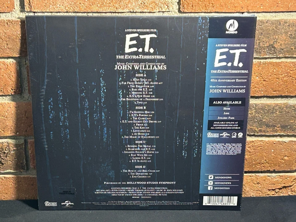 E.T. THE EXTRA TERRESTRIAL - Soundtrack, Ltd 40th Anni 180G 2LP BLUE MOON VINYL - Image 4 of 4