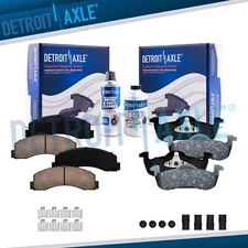 Front and Rear Ceramic Brake Pads w/ Hardware for 2010-2017 Expedition Navigator
