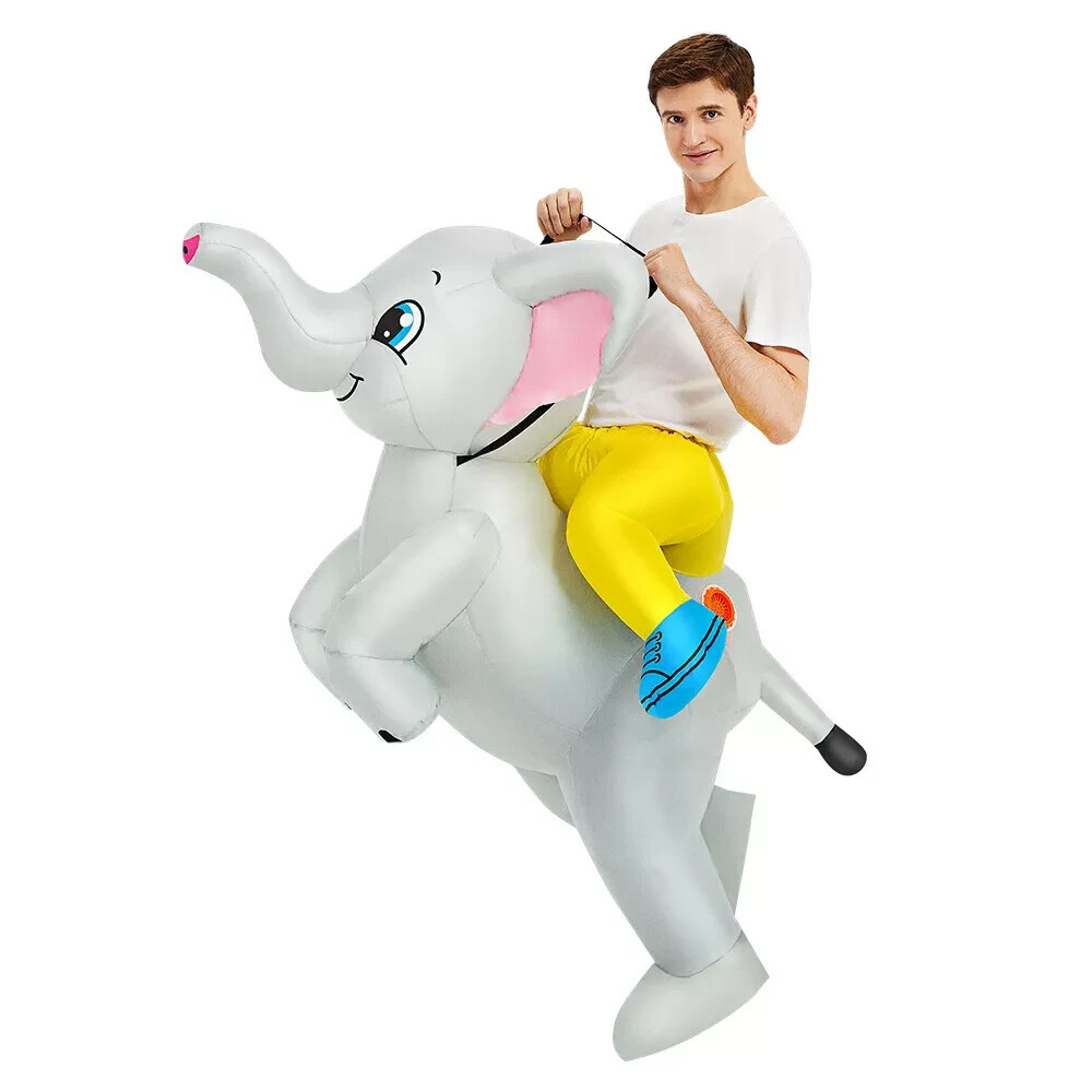 Disfraz de elefante inflable para adultos divertido vestido elegante inflable para niños