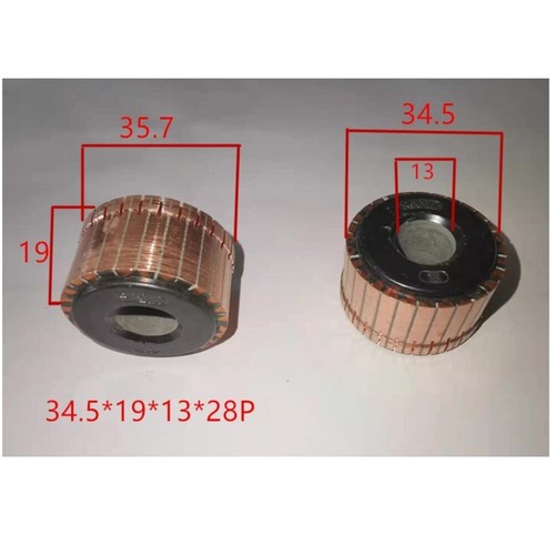 10Pcs 13x19x34.5mm 28P Groove Type Copper Bars Electric Motor Commutator - Picture 5 of 6