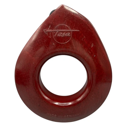Tesa Abroller Klebeband Bakelit 5872 Beiersdorf Hamburg Rund 16,5cm Rot 50 Jahre
