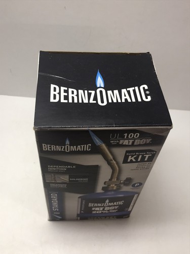 BernzOmatic Ul100 with Fat Boy - Solid Brass Torch Kit - 20% More Propane - Picture 2 of 6