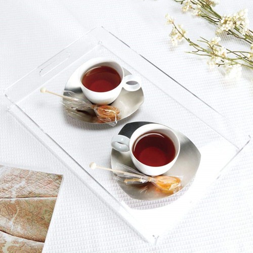 Acryl Ablage Snack Tablett KTV Ablage Acryl Serving Platter Acryl Tisch Tablett - Bild 4 von 12