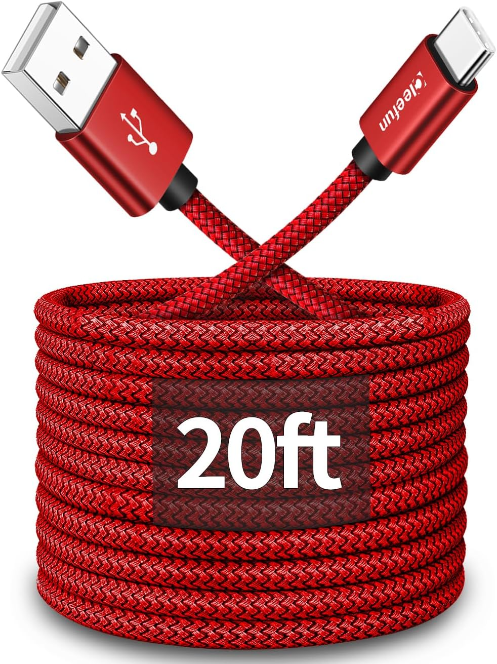 20ft USB C to USB A 2.0 Fast Charging Nylon Braided 6M Cable