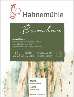 Bamboo Hahnemuhle Mixed Media Block, 265 GSM 10 Sheets - 8 X 10Cm